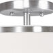 Park Ridge 3 Light 15 inch Brushed Nickel Semi-Flush Mount Ceiling Light