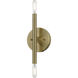 Copenhagen 2 Light 5 inch Antique Brass ADA ADA Wall Sconce Wall Light