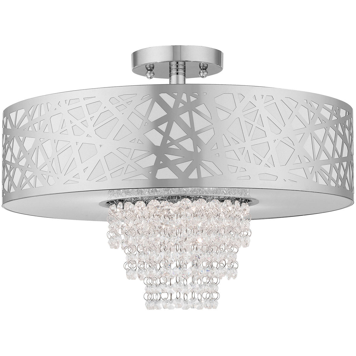Allendale 4 Light 18 inch Polished Chrome Semi-Flush Mount Ceiling Light