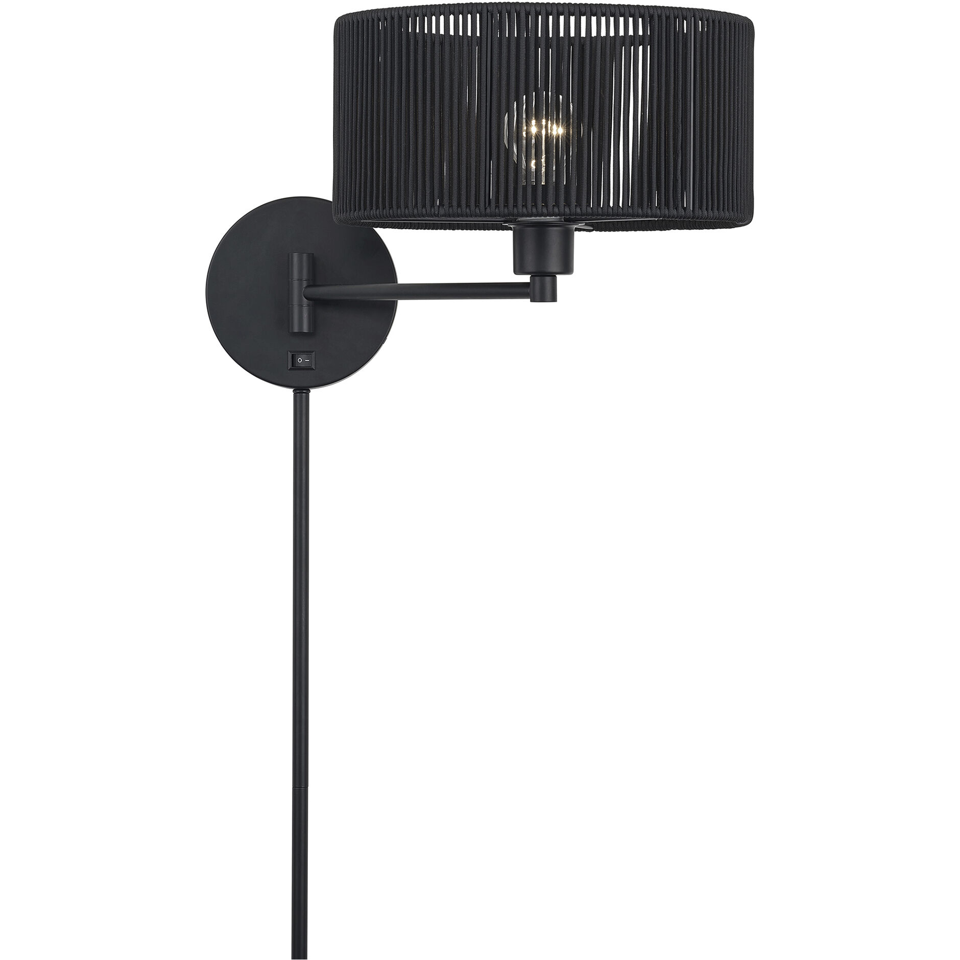 Acordia 17 inch 40.00 watt Black Swing Arm Wall Lamp Wall Light