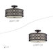 Vistaview 3 Light 15 inch English Bronze Semi-Flush Ceiling Light