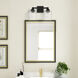 Aragon 2 Light 15 inch Black Vanity Sconce Wall Light