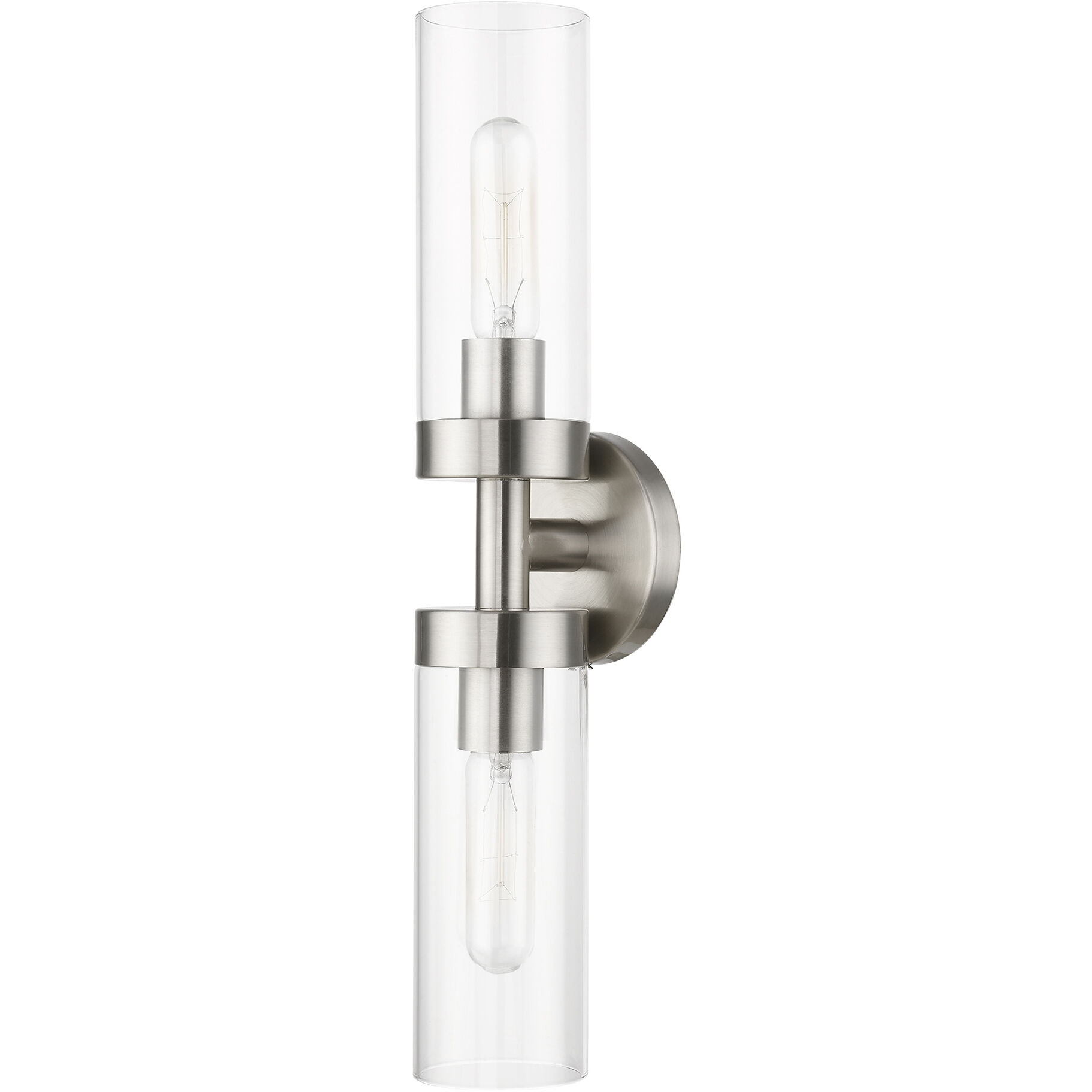 Ludlow 2 Light 4.25 inch Brushed Nickel Vanity Sconce Wall Light