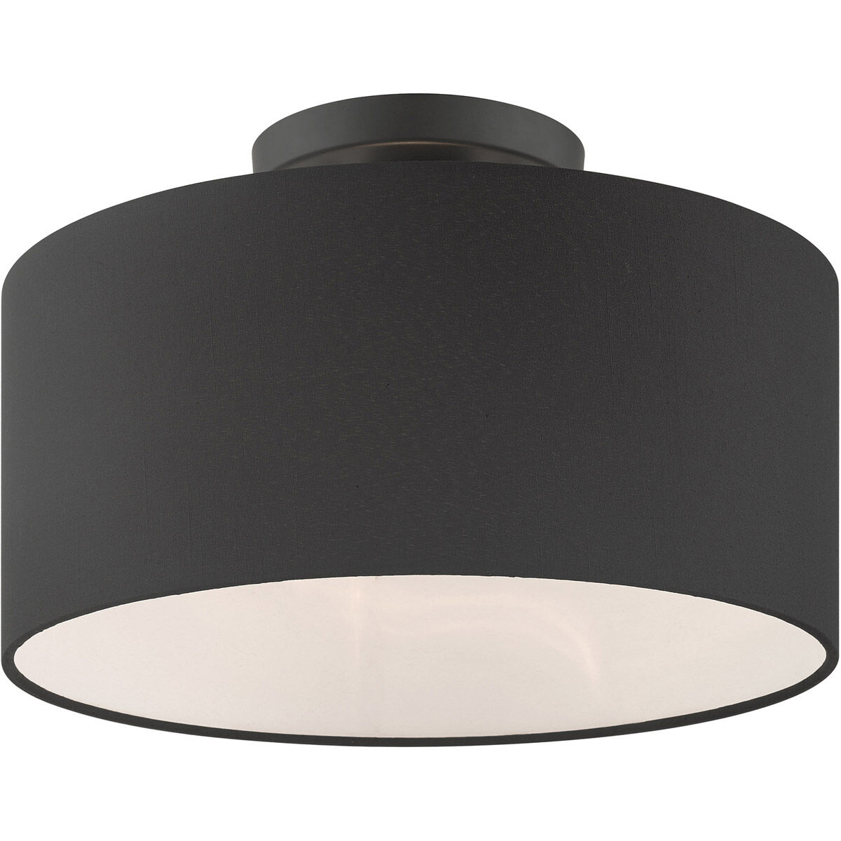 Bainbridge 1 Light 13 inch Black Semi Flush Ceiling Light