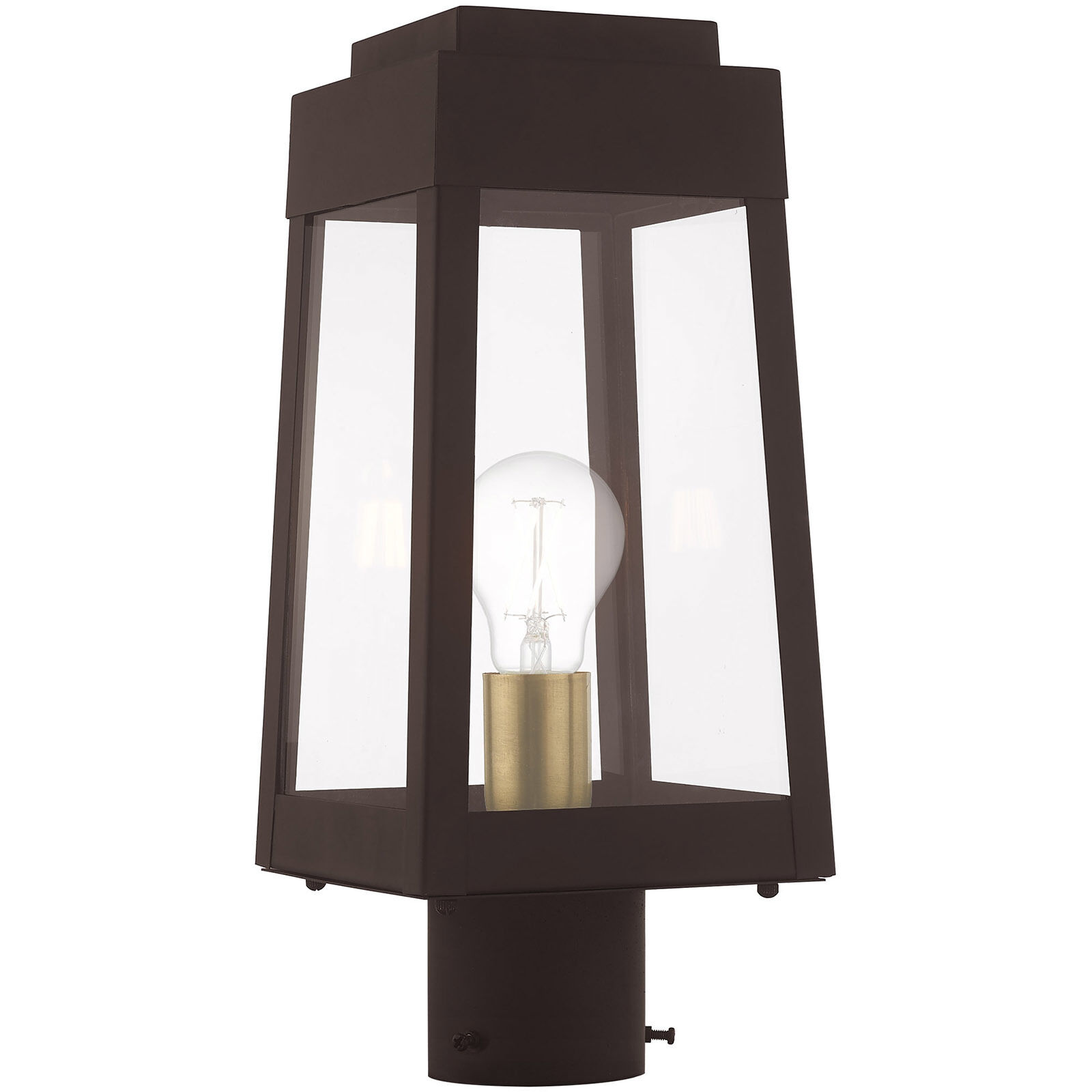 Oslo 1 Light 15 inch Bronze Outdoor Post Top Lantern