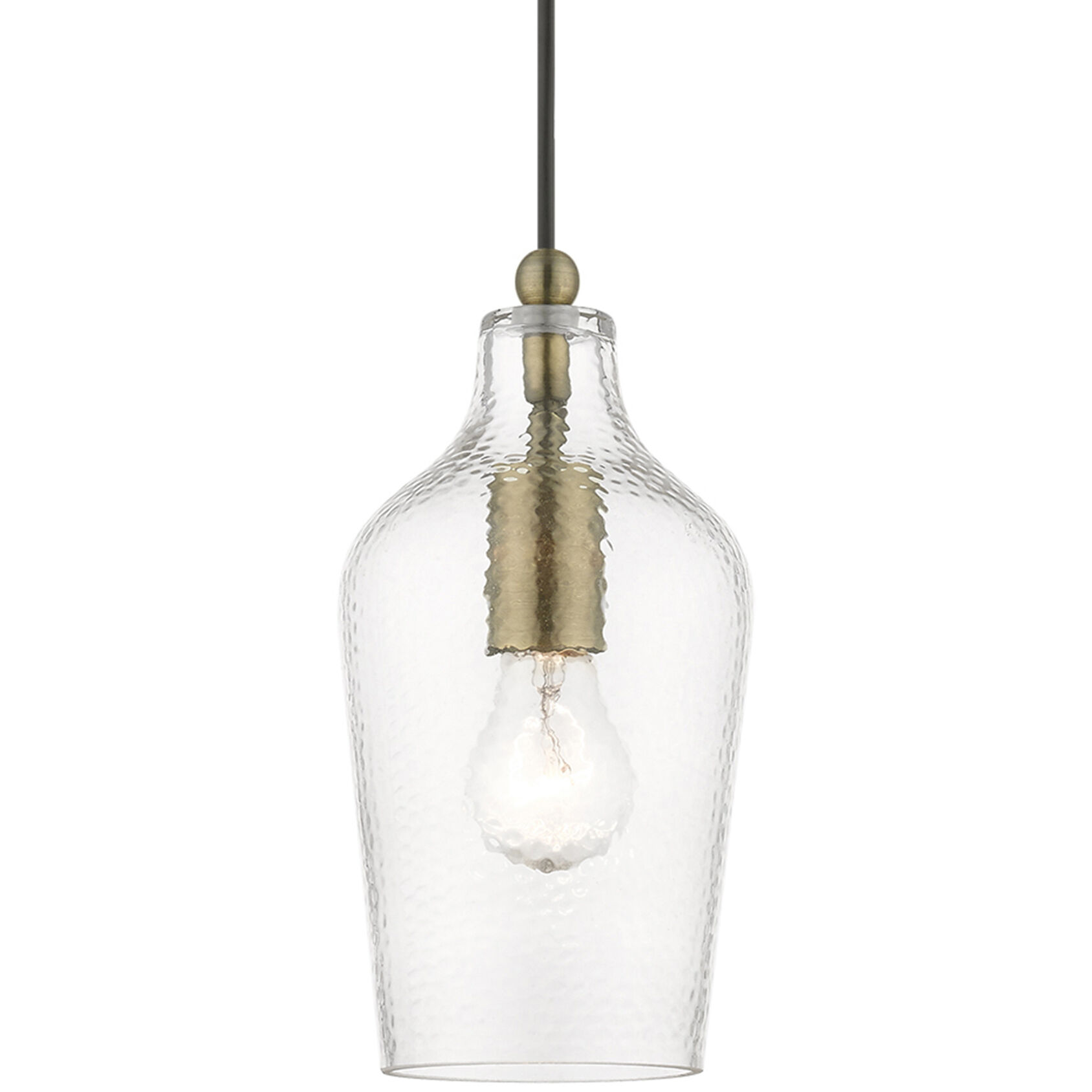 Avery 1 Light 5 inch Antique Brass Mini Pendant Ceiling Light