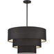 Bainbridge 5 Light 28 inch Black Pendant Chandelier Ceiling Light, Medium