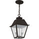 Mansfield 2 Light 9 inch Bronze Outdoor Pendant Lantern
