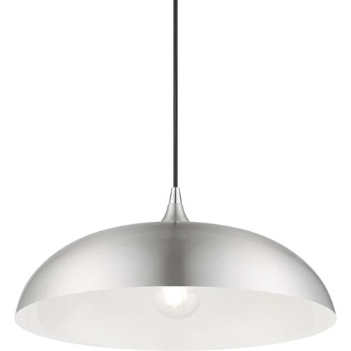 Amador 1 Light 18 inch Brushed Aluminum with Polished Chrome Accents Pendant Ceiling Light