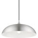 Amador 1 Light 18 inch Brushed Aluminum with Polished Chrome Accents Pendant Ceiling Light