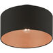 Sentosa 1 Light 13 inch Black Semi-Flush Ceiling Light, Medium