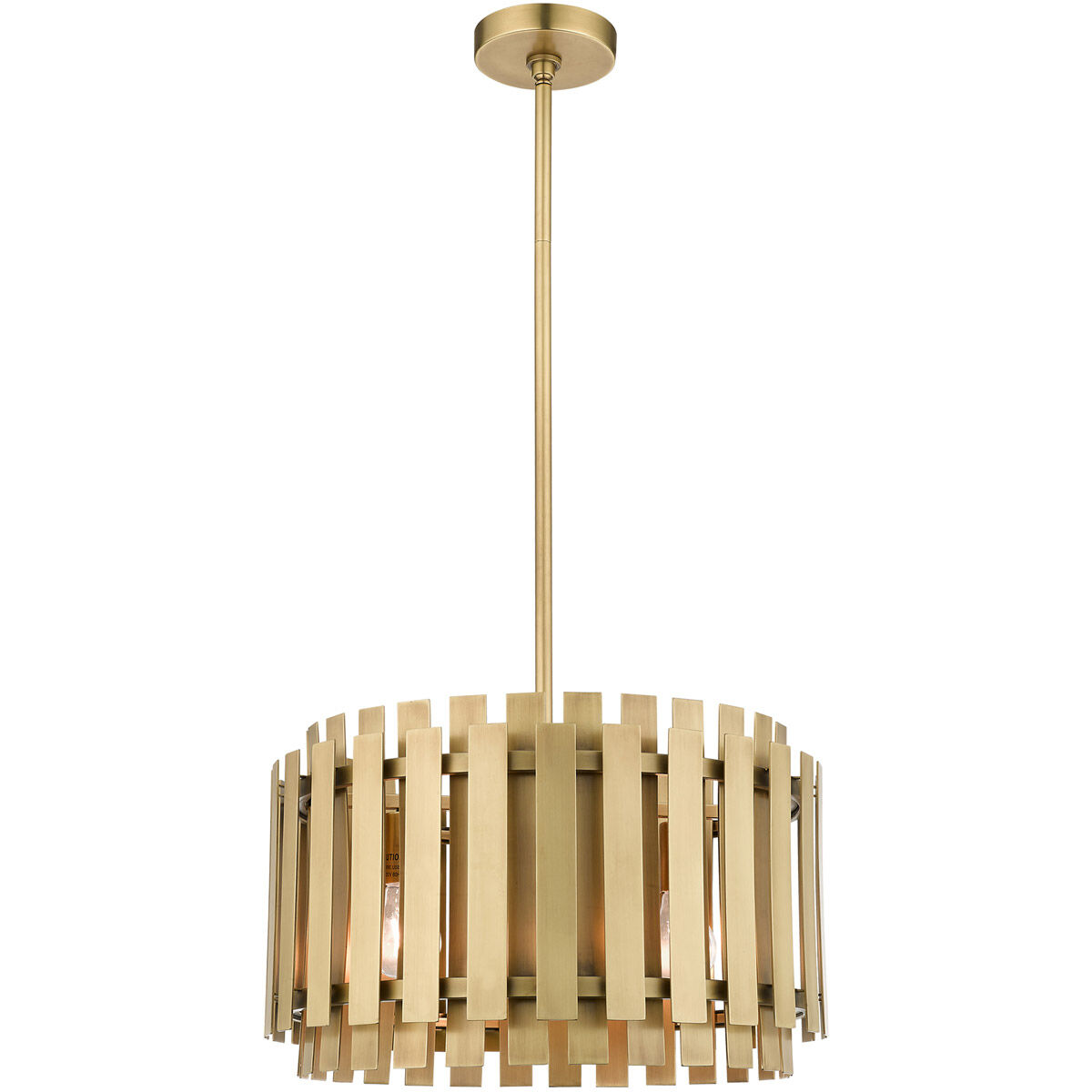 Greenwich 5 Light 18 inch Natural Brass Pendant Chandelier Ceiling Light
