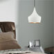 Allison 1 Light 10 inch White Mini Pendant Ceiling Light