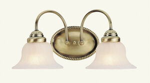 Edgemont 2 Light 17 inch Antique Brass Bath Vanity Wall Light