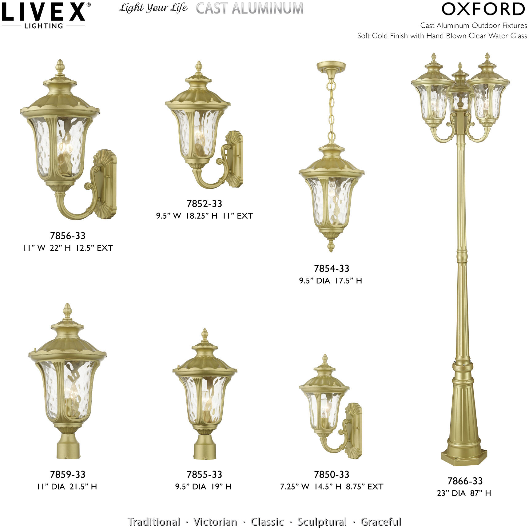 Oxford 1 Light 18.25 inch Soft Gold Outdoor Wall Lantern, Medium
