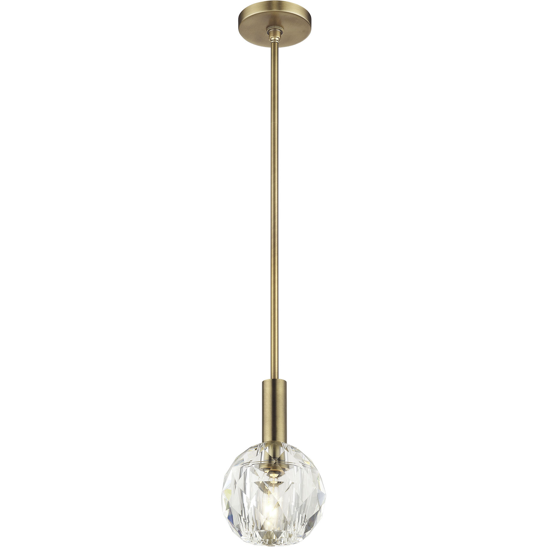 Whitfield 1 Light 6.5 inch Natural Brass Pendant Ceiling Light