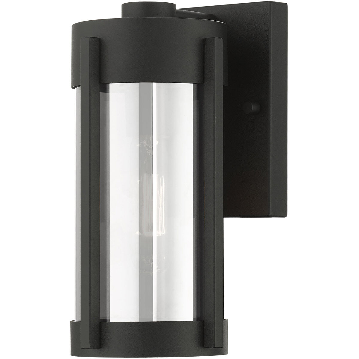 Sheridan 1 Light 10 inch Black with Brushed Nickel Candles Outdoor Wall Lantern