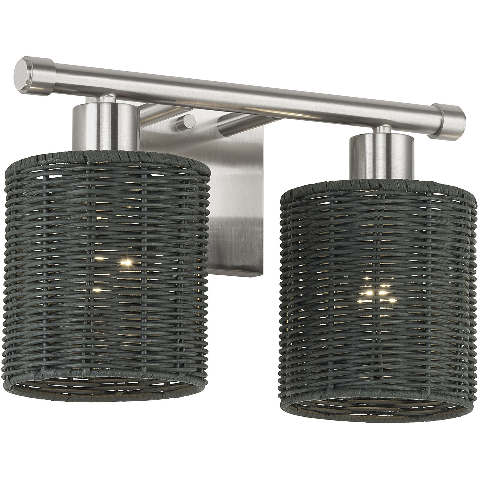 Weavington 2 Light 14 inch Brushed Nickel Vanity Wall Sconce Wall Light