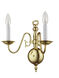 Williamsburgh 2 Light 13 inch Polished Brass Wall Sconce Wall Light