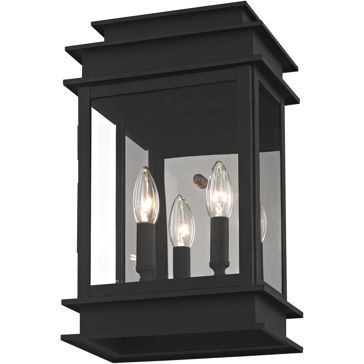Princeton 2 Light 15 inch Black Outdoor Wall Lantern