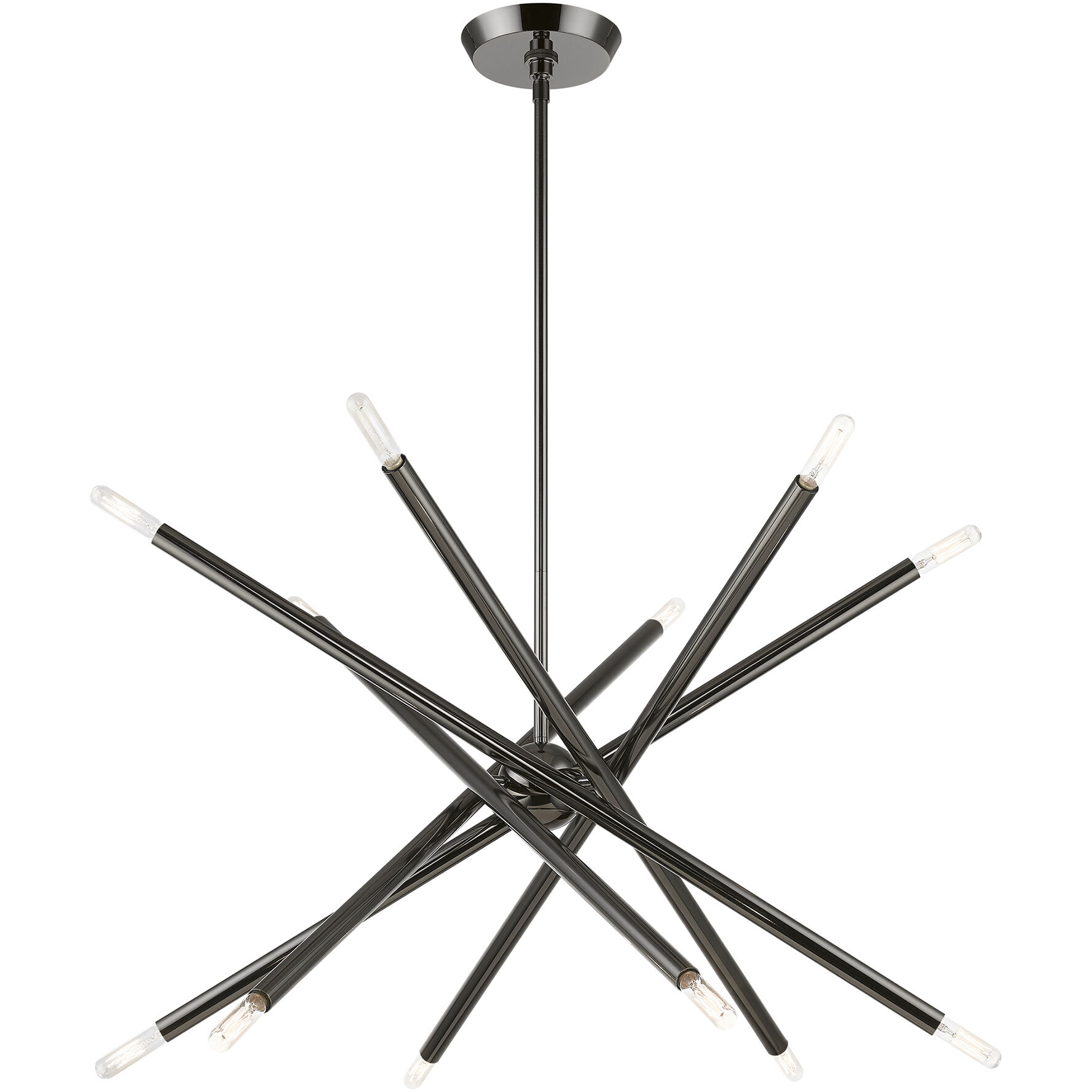 Soho 12 Light 28 inch Black Chrome Chandelier Ceiling Light