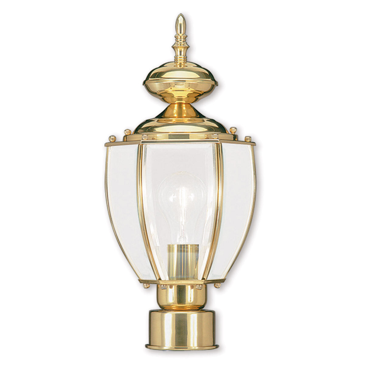 Outdoor Basics 1 Light 17 inch Polished Brass Outdoor Post Top Lantern