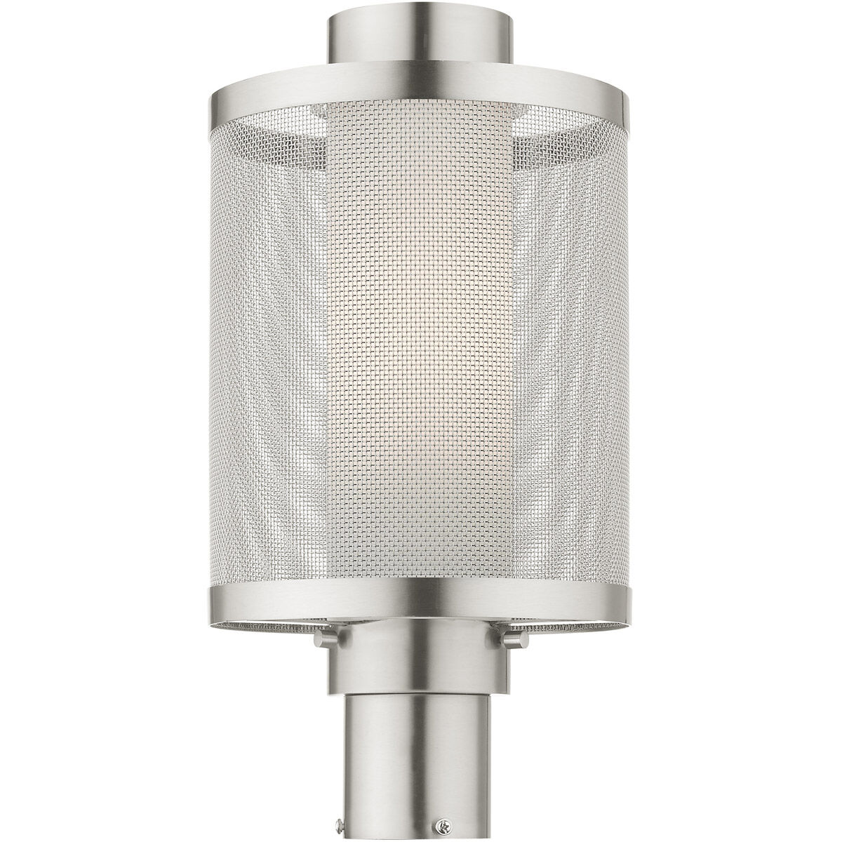 Nottingham 1 Light 18 inch Brushed Nickel Outdoor Post Top Lantern