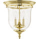 Legacy 3 Light 12 inch Polished Brass Flush Mount Ceiling Light
