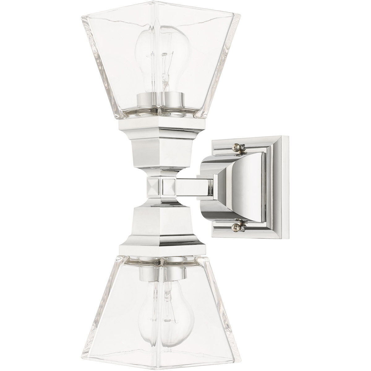 Mission 2 Light 5 inch Polished Chrome Sconce Wall Light