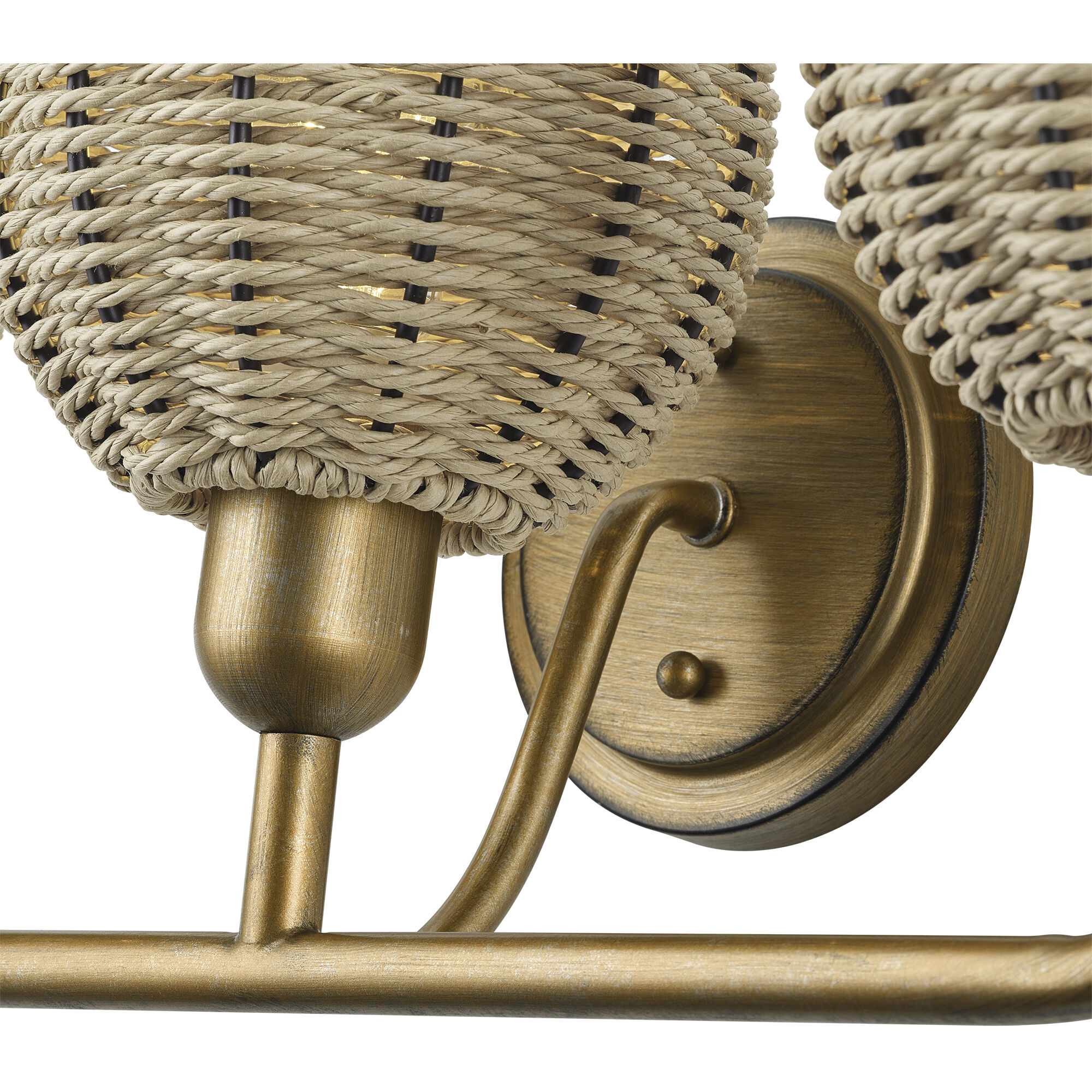 Summervine 3 Light 23.5 inch Antique Gold Leaf Vanity Wall Sconce Wall Light