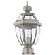 Monterey 1 Light 17 inch Brushed Nickel Outdoor Post Top Lantern