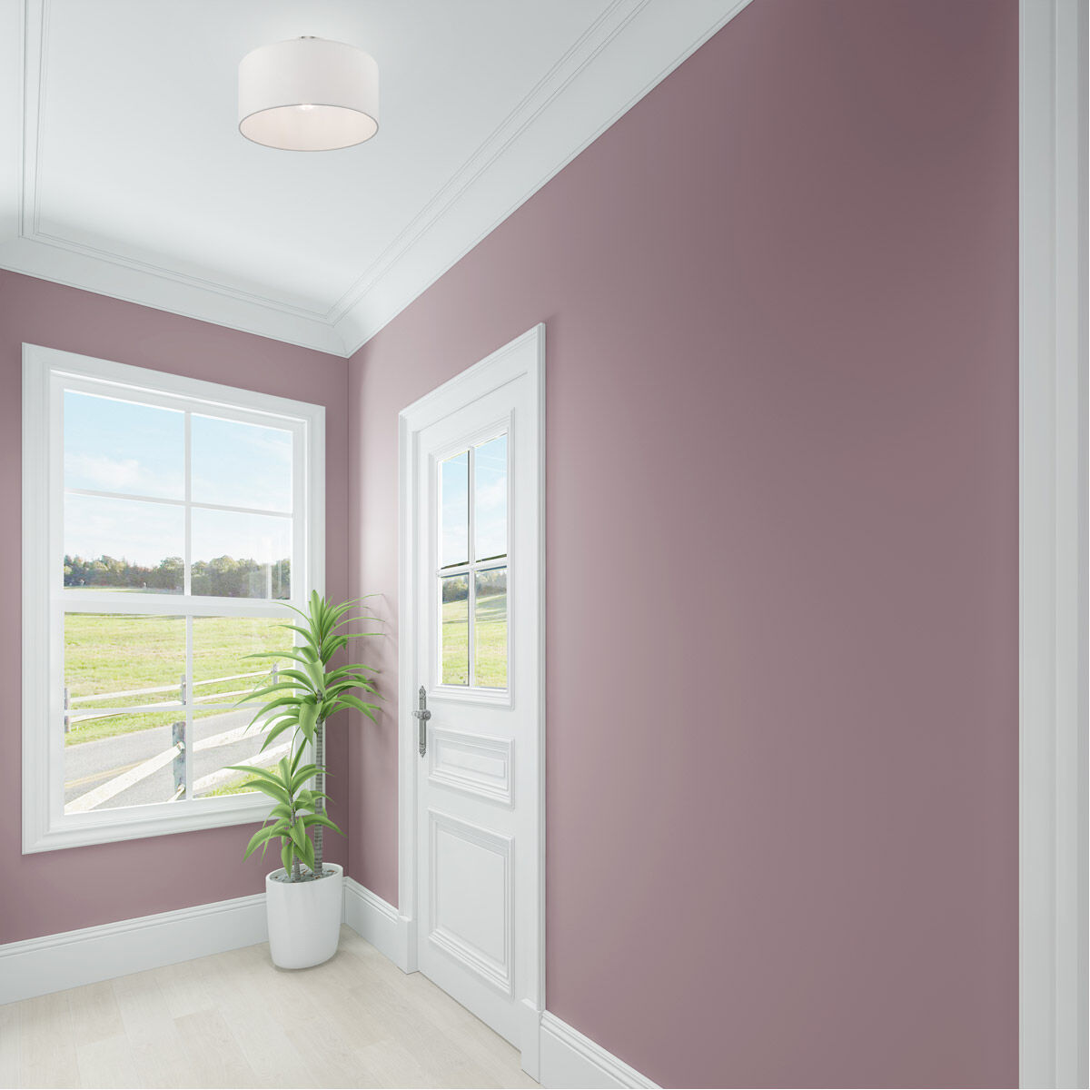 Clark 1 Light 13 inch Brushed Nickel Semi-Flush Mount Ceiling Light