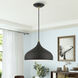 Amador 1 Light 12 inch Textured Black with Antique Brass Accents Pendant Ceiling Light