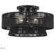 Florell 3 Light 18 inch Black Semi Flush Mount Ceiling Light, Large