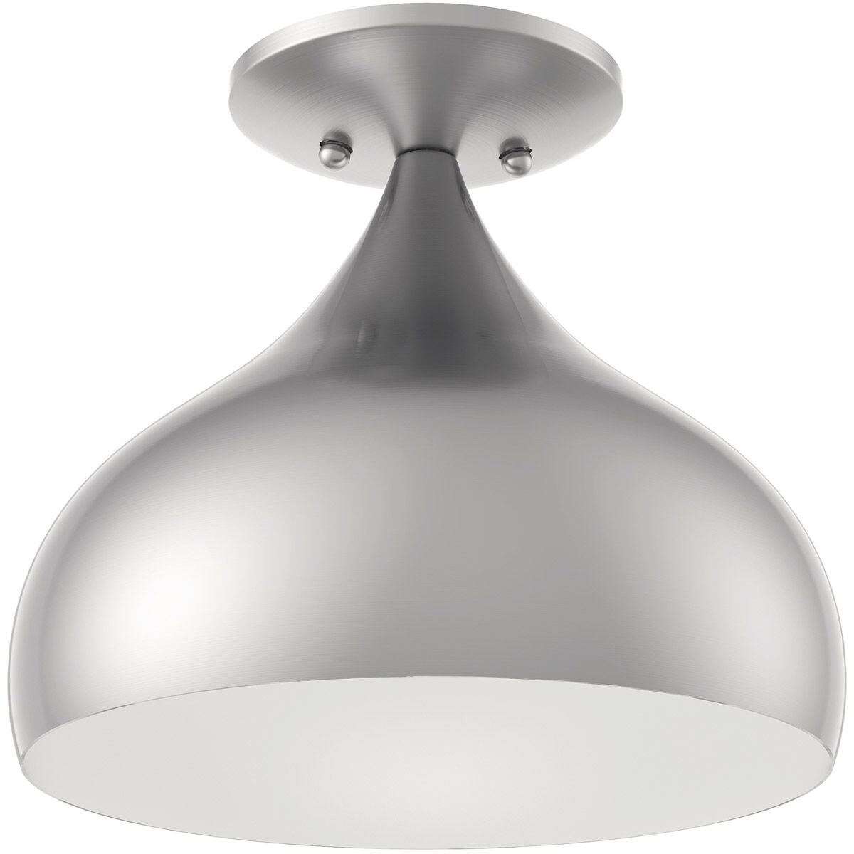 Amador 1 Light 10 inch Brushed Nickel Semi-Flush Mount Ceiling Light