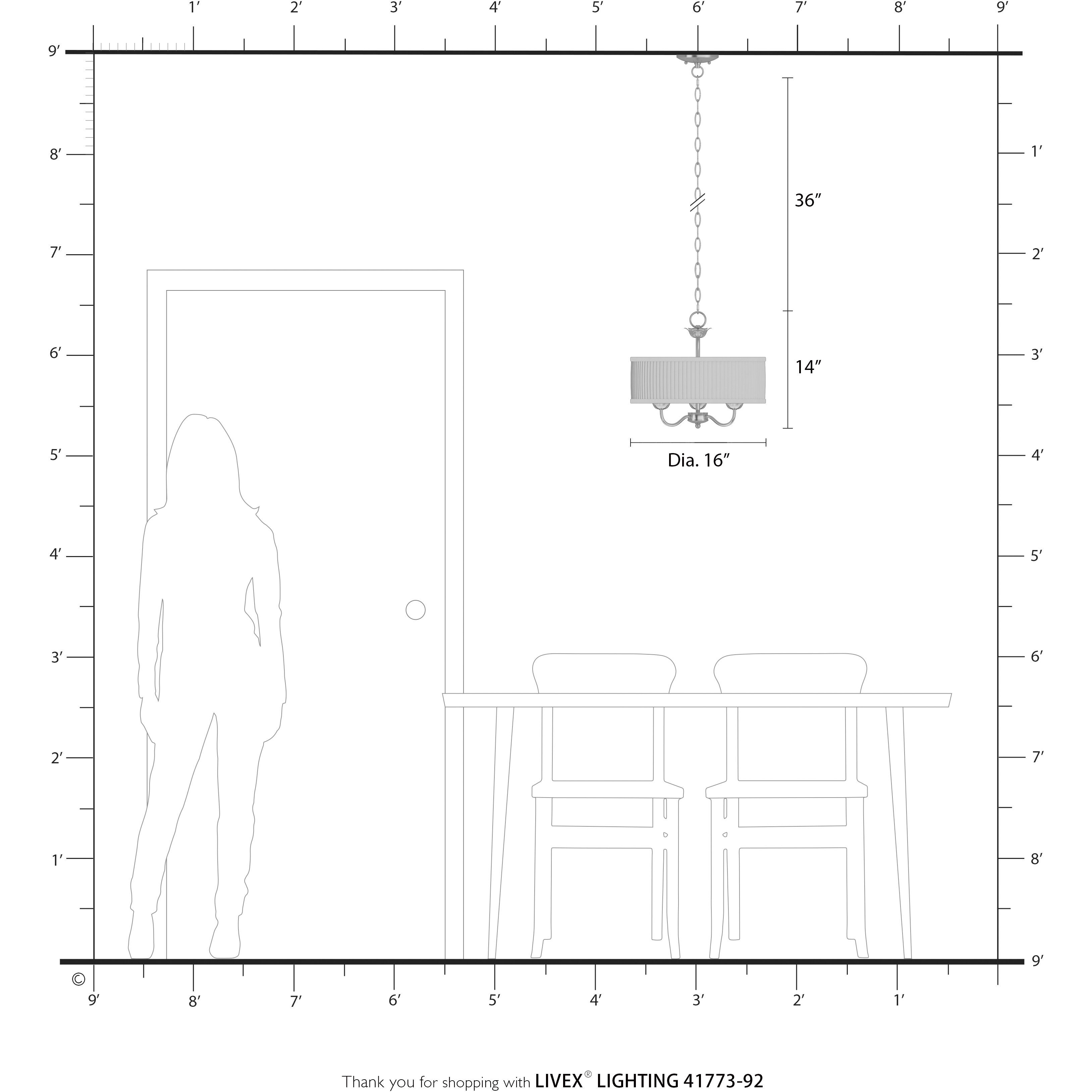 Edinburgh 3 Light 16 inch English Bronze Pendant Chandelier Ceiling Light