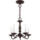 Williamsburgh 5 Light 13 inch Bronze Convertible Mini Chandelier/Ceiling Mount Ceiling Light