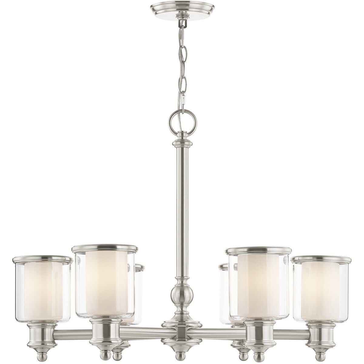 Middlebush 6 Light 28 inch Brushed Nickel Chandelier Ceiling Light