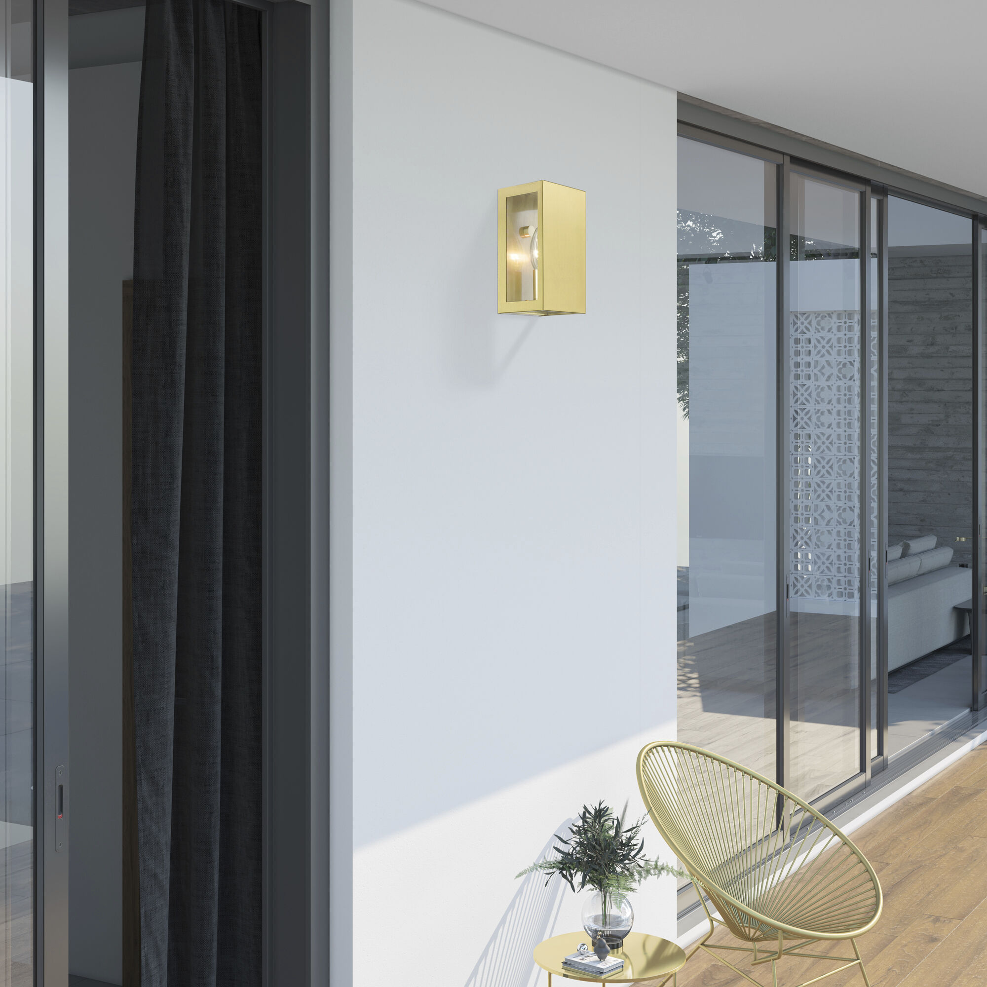 Winfield 1 Light 9 inch Satin Gold Outdoor Small Sconce, Small