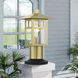 Crestlake 1 Light 11.75 inch Satin Gold Outdoor Post Top Lantern