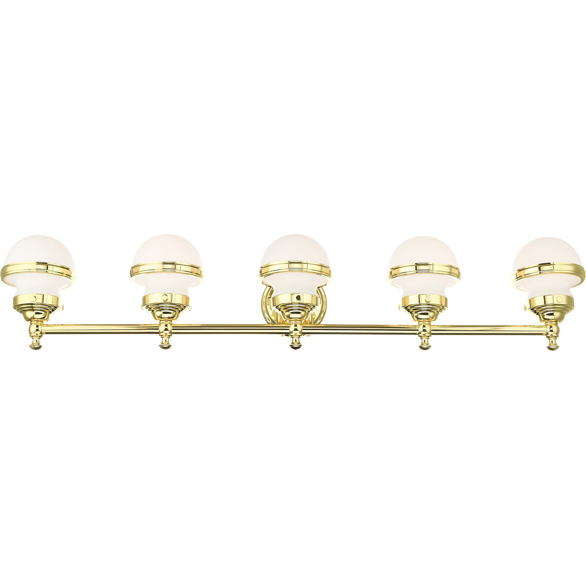 Oldwick 5 Light 43 inch Polished Brass Vanity Sconce Wall Light
