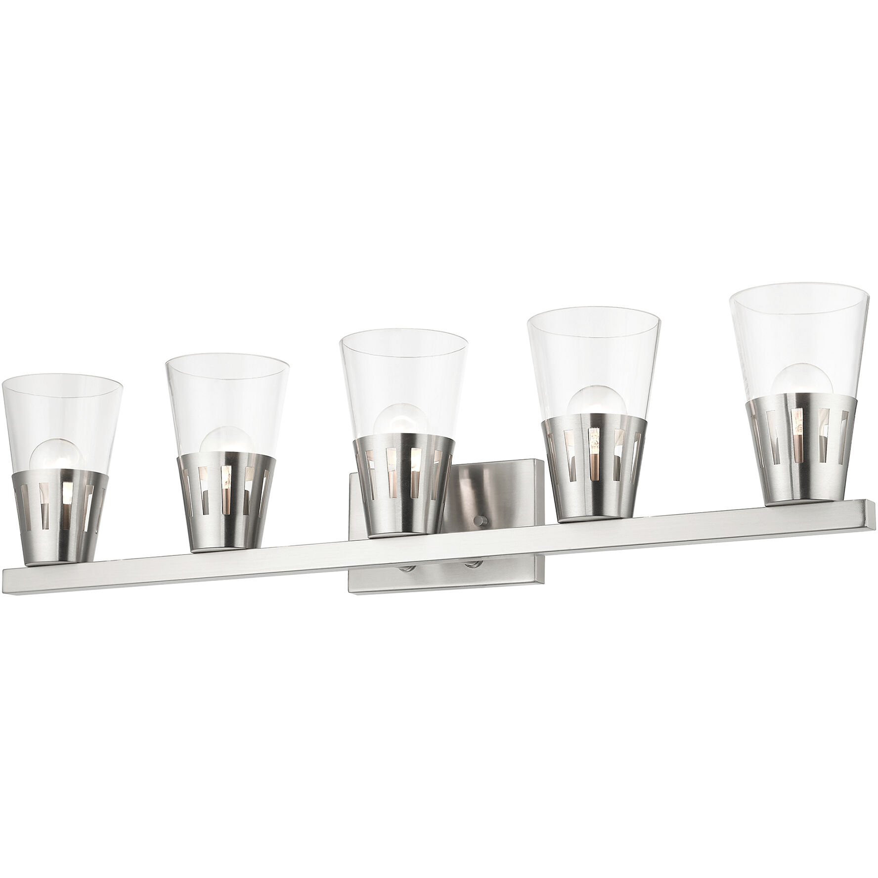 Bennington 5 Light 35.75 inch Brushed Nickel Large Vanity Sconce Wall Light