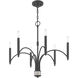 Wisteria 6 Light 26 inch Scandinavian Gray Chandelier Ceiling Light