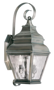 Exeter 2 Light 22 inch Vintage Pewter Outdoor Wall Lantern