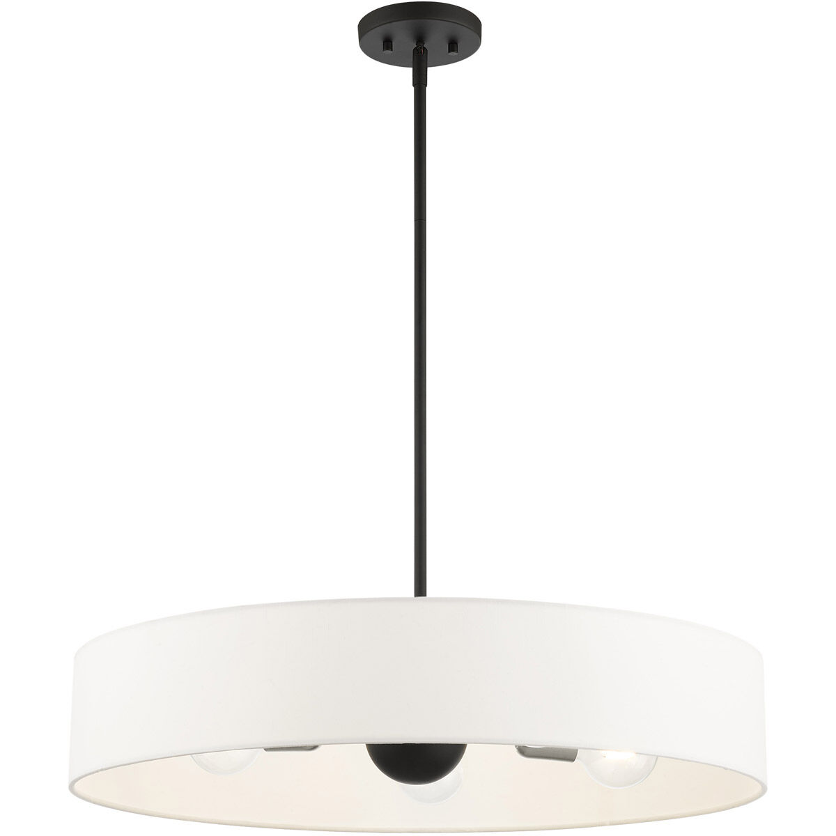 Venlo 5 Light 26 inch Black with Brushed Nickel Accents Pendant Ceiling Light