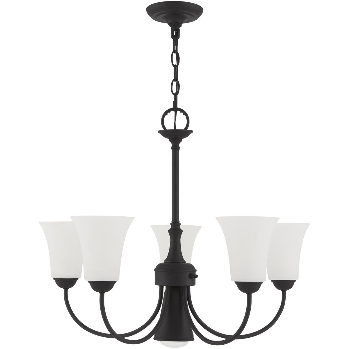 Ridgedale 6 Light 26 inch Black Chandelier Ceiling Light