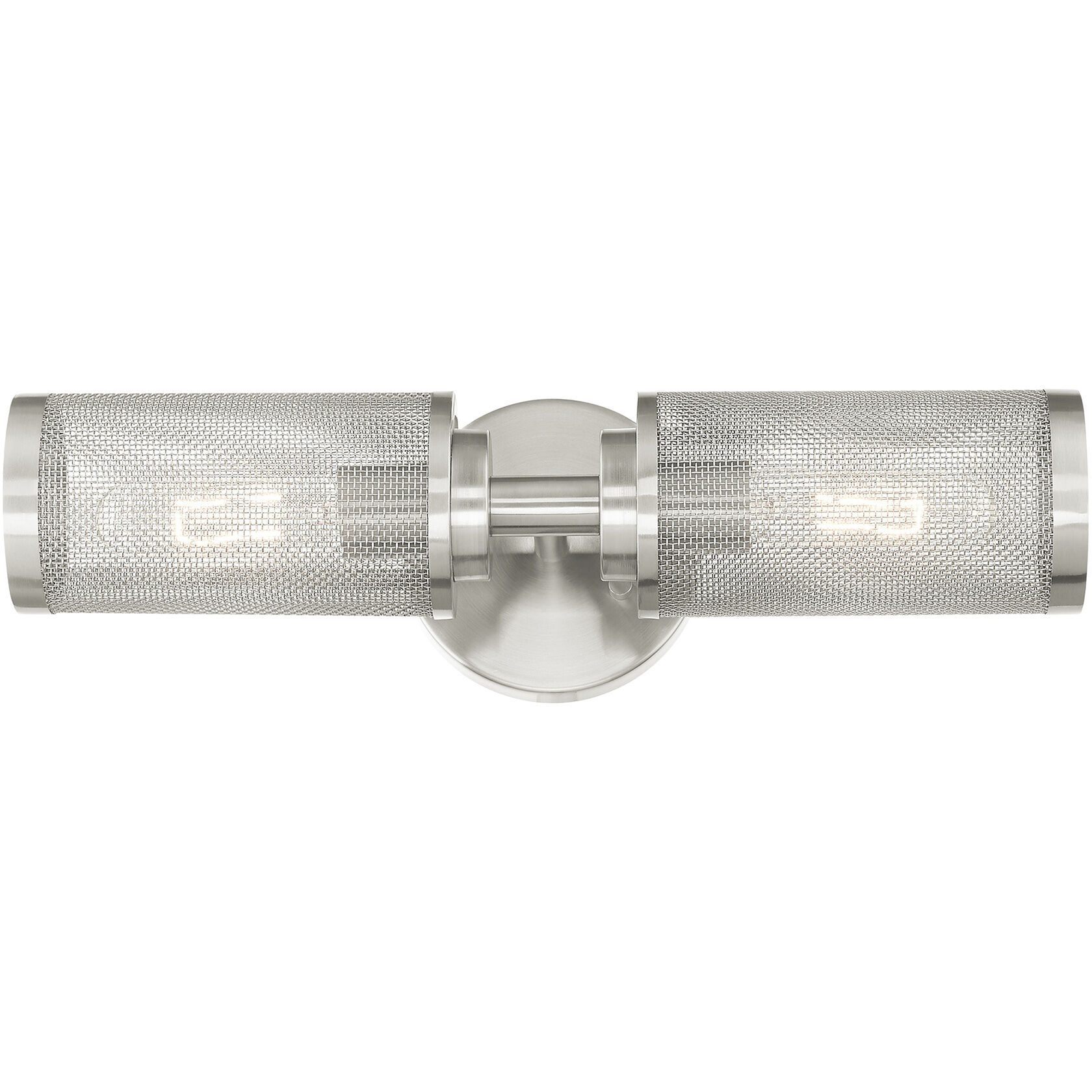 Industro 2 Light 5 inch Brushed Nickel Sconce Wall Light