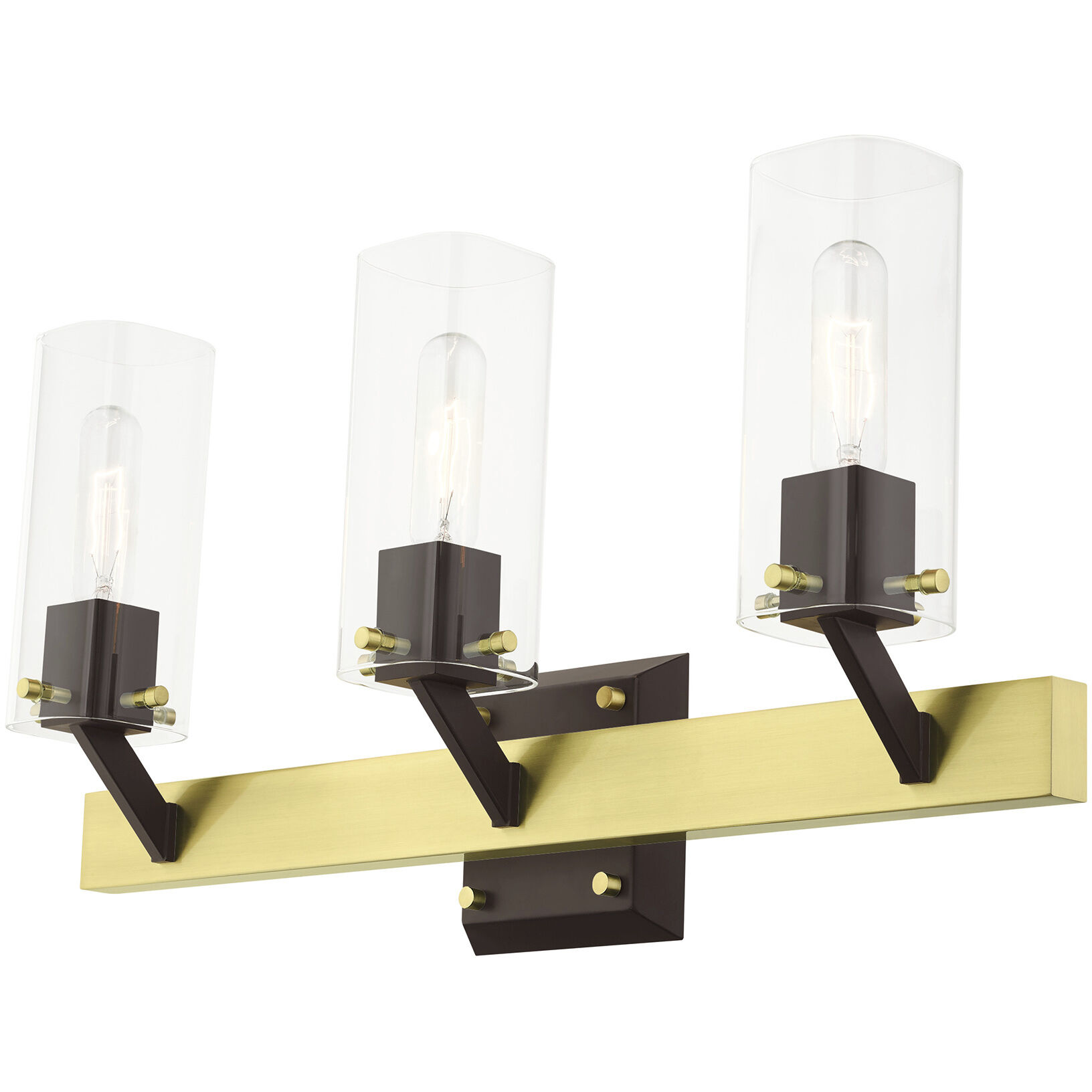 Beckett 3 Light 24 inch Satin Brass Vanity Sconce Wall Light