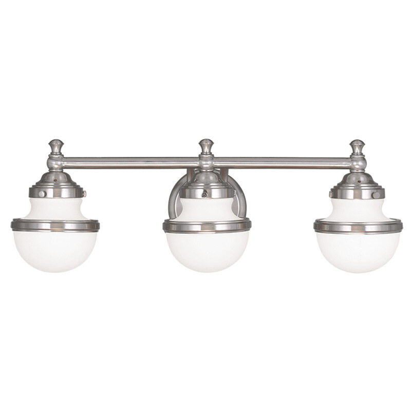Oldwick 3 Light 24 inch Brushed Nickel Bath Vanity Wall Light