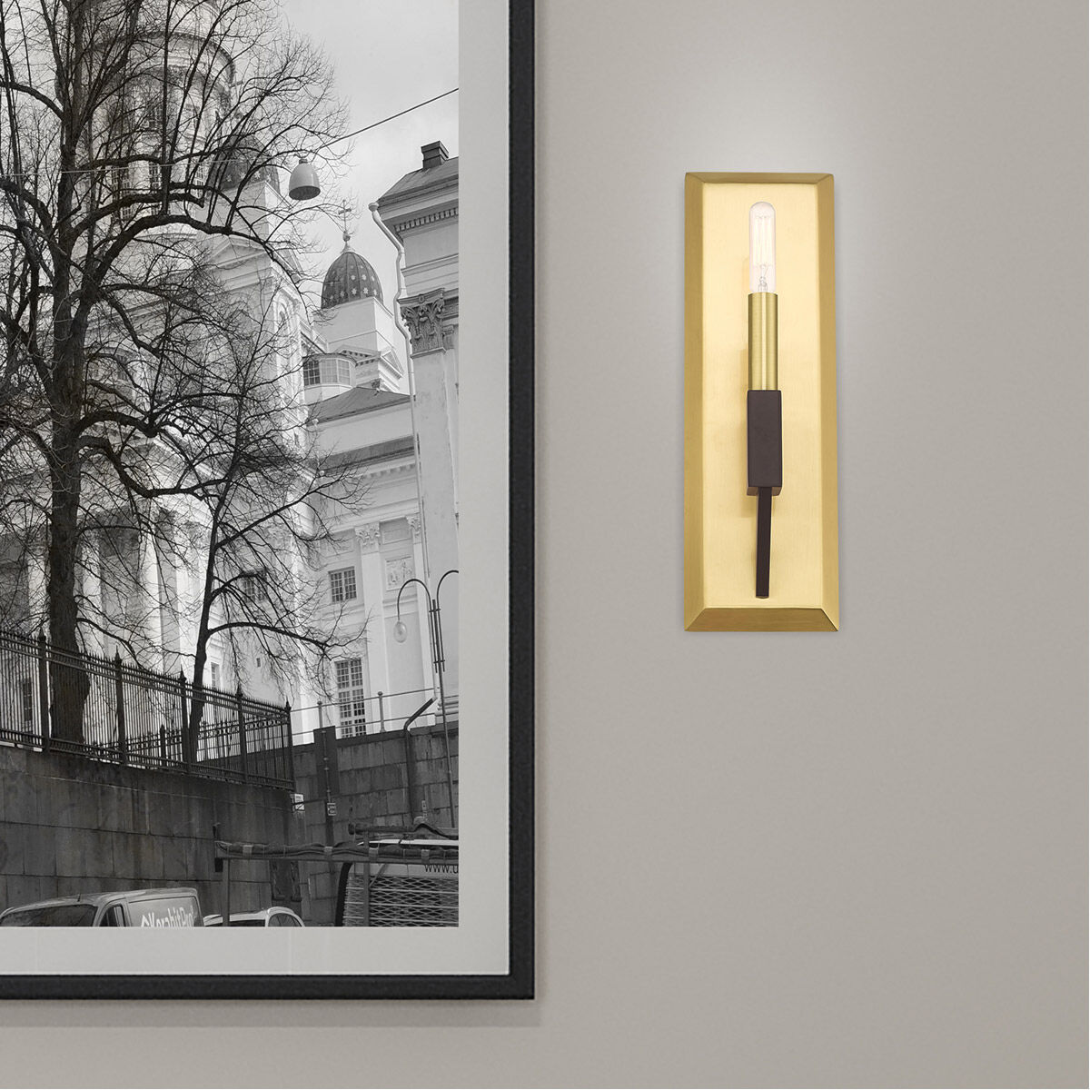 Beckett 1 Light 5 inch Satin Brass & Bronze ADA ADA Wall Sconce Wall Light